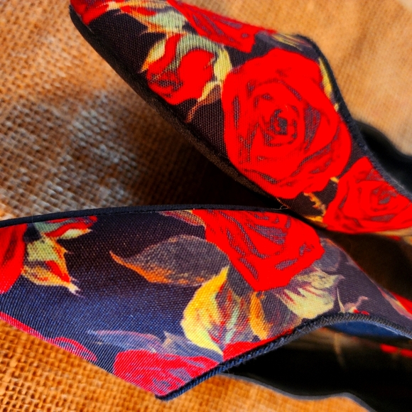 Qupid Rose Floral Ballet Flats Size 7 - Picture 5 of 7